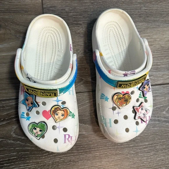 CROCS KIDS' CLASSIC RAINBOW HIGH CLOG Size J4 - Picture 2 of 9